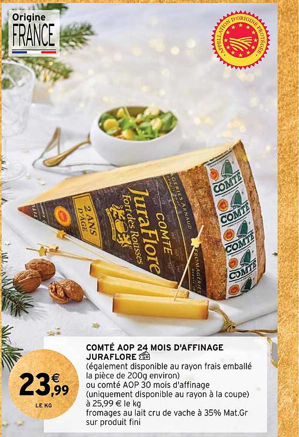 comté aop 24 mois d'affinage juraflore
