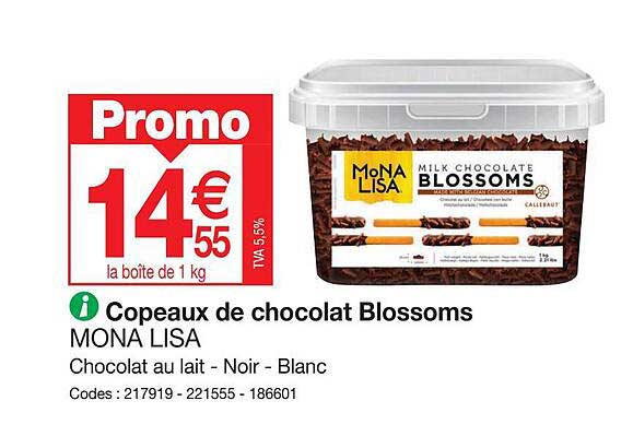 copeaux de chocolat blossoms mona lisa