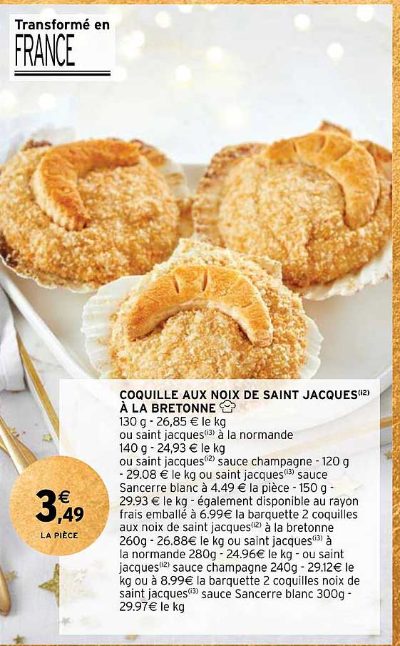 coquille aux noix de saint jacques à la bretonne