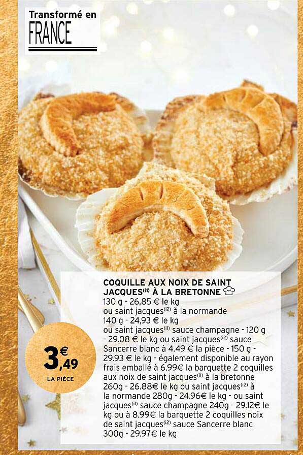 coquille aux noix de saint jacques à la bretonne