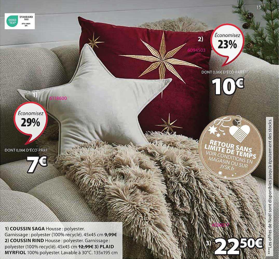 coussin saga, coussin rind, plaid myrfiol