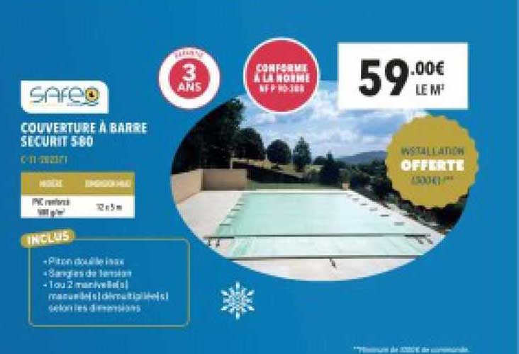 couverture à barre securit 580 safe