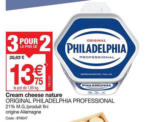 cream cheese nature original philadelphia professional