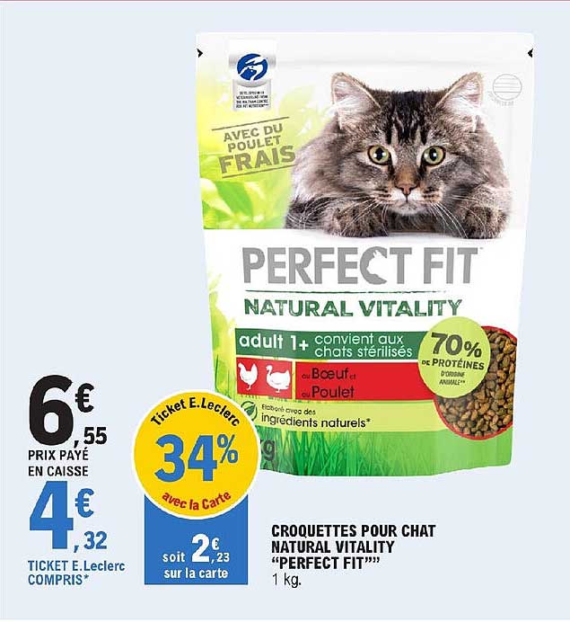 croquettes pour chat natural vitality "perfect fit"