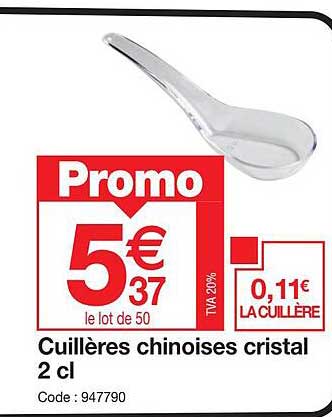 cuilleres chinoises cristal 2 cl