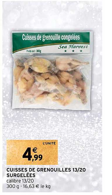 cuisses de grenouilles 13/20 surgelées