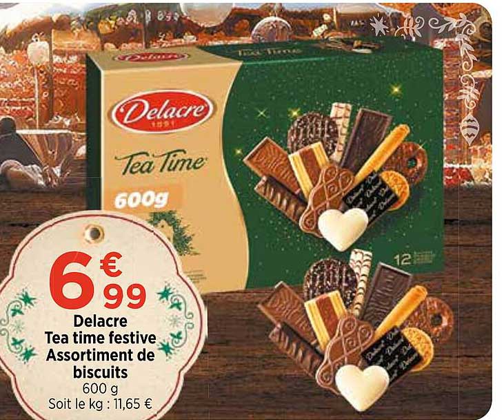 delacre tea time festive assortiment de biscuits