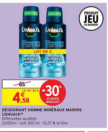 Deodorant  Homme Mineraux Marins  Ushuaia