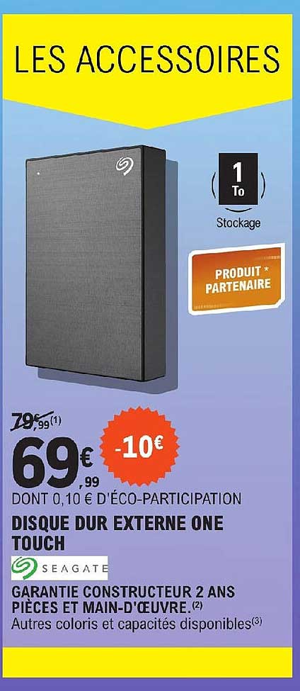 Disque Dur Externe One Touch Seagate