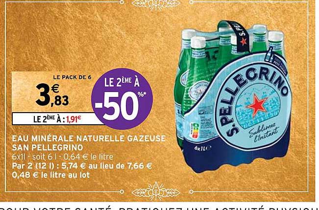 eau minerale naturelle gazeuse san pellegrino