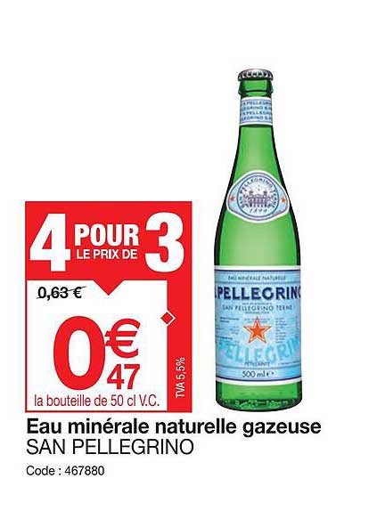eau minérale naturelle gazeuse san pellegrino