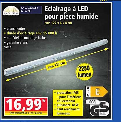 éclairage à led pour pièce humide i-glow müller licht