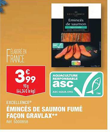 émincés de saumon fumé façon gravlax excellence