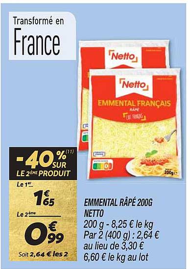 Emmental Râpé 200g Netto
