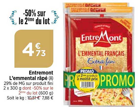 EntreMont L'emmental Râpé