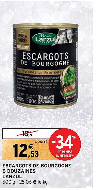 escargots de bourgogne 8  douzaines larzul