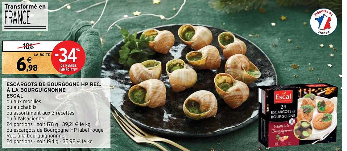 escargots de bourrogne hp rec. a la bourguignonne escal