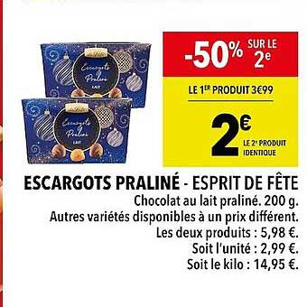 Escargots Praliné - Esprit De Fête