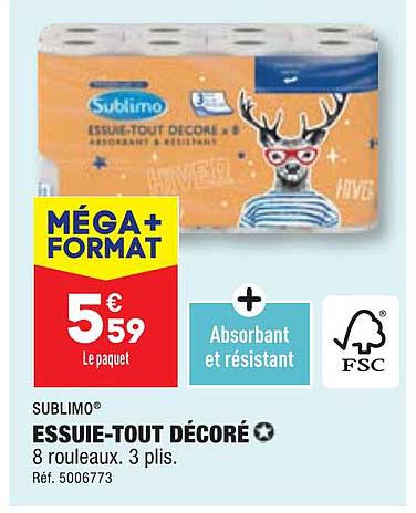 essuie-tout décoré sublimo