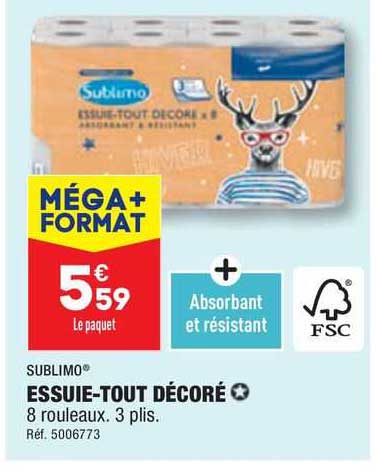 essuie-tout décoré sublimo