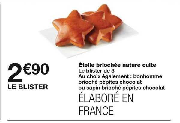 étoile briochée nature cuite