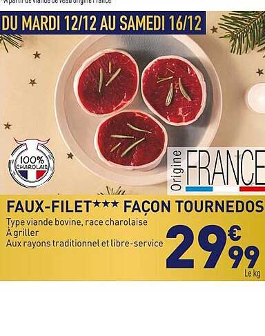faux-filet*** façon tournedos