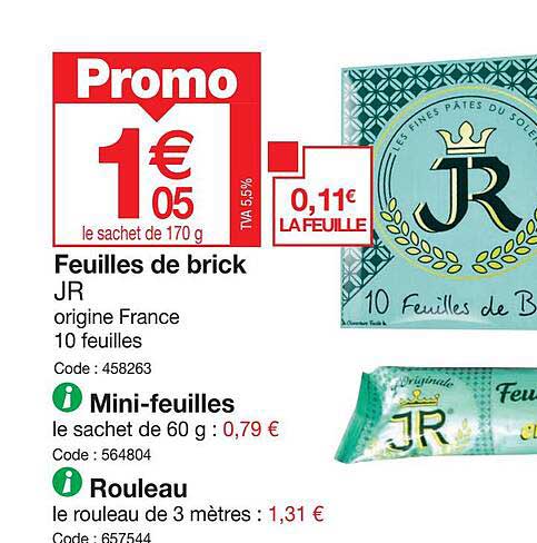feuilles de brick jr