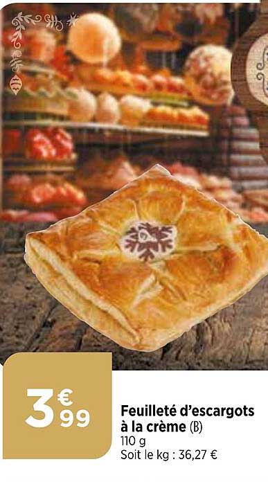 feuilleté d'escargots à la crème