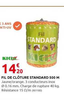 fil de clôtures standard 500 m kido
