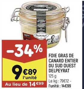 foie gras de canard entier du sud ouest delpeyrat