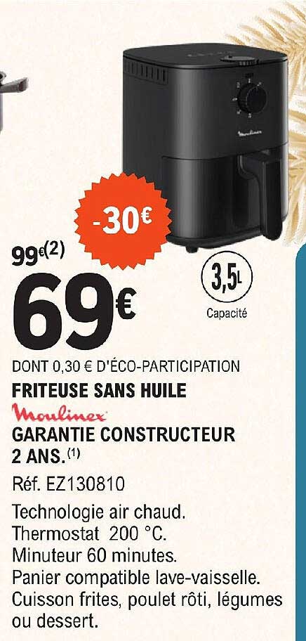 Friteuse Sans Huile Moulinex