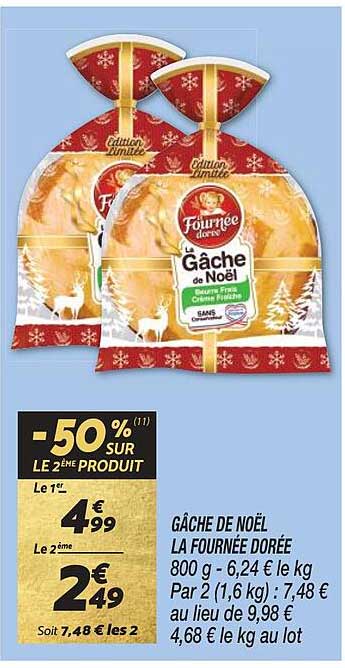 gâche de noël la fournée dorée