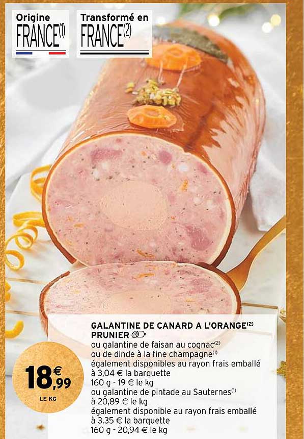 galantine de canard à l'orange prunier