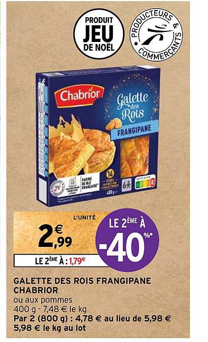 Galette Des Rois Frangipane Chabrior