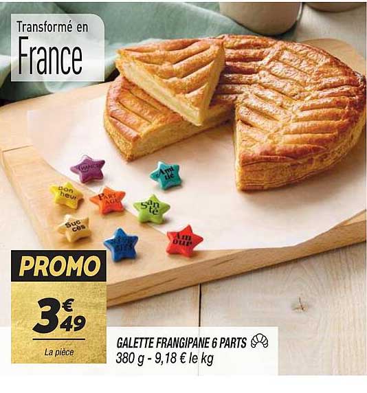 galette frangipane 6 parts