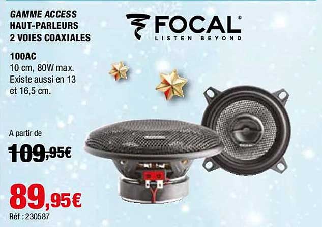 gamme access haut-parleurs 2 voies coaxiales focal