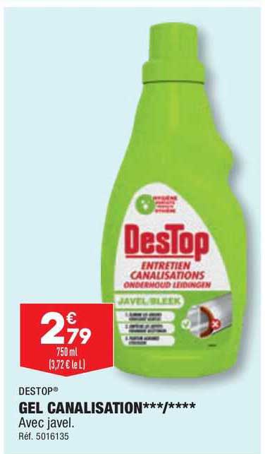gel canalisation destop