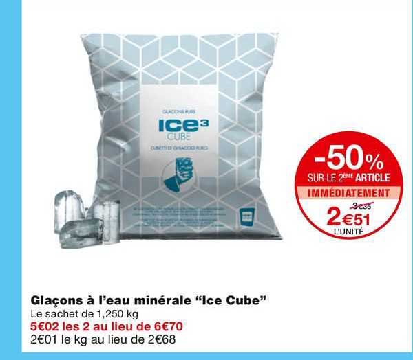 glacons a l'eau minerale "ice cube"
