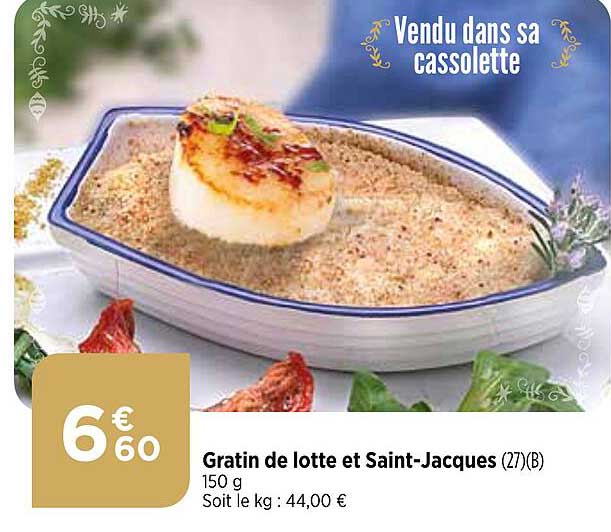 gratin de lotte et saint-jacques
