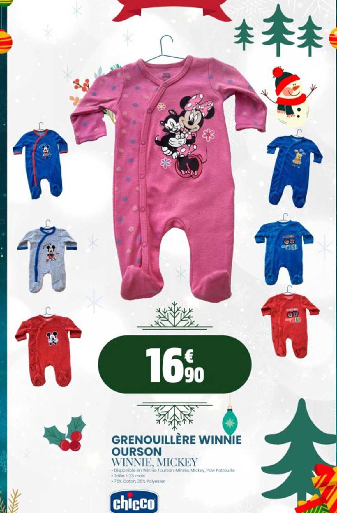 grenouillère winnie ourson chicco