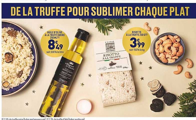 Huile D'olive à La Truffe Noire, Risotto à La Truffe