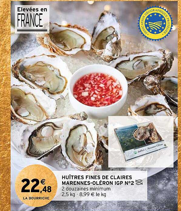 huîtres fines de claires marennes-oléron igp n°2