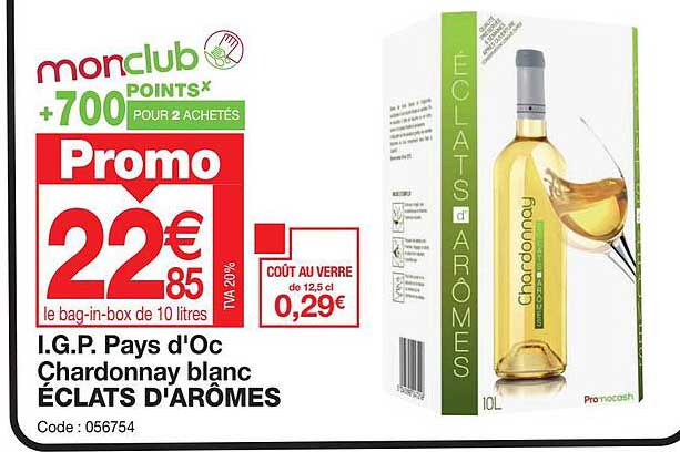 i.g.p. pays d'oc charndonnay eclats d'aromes