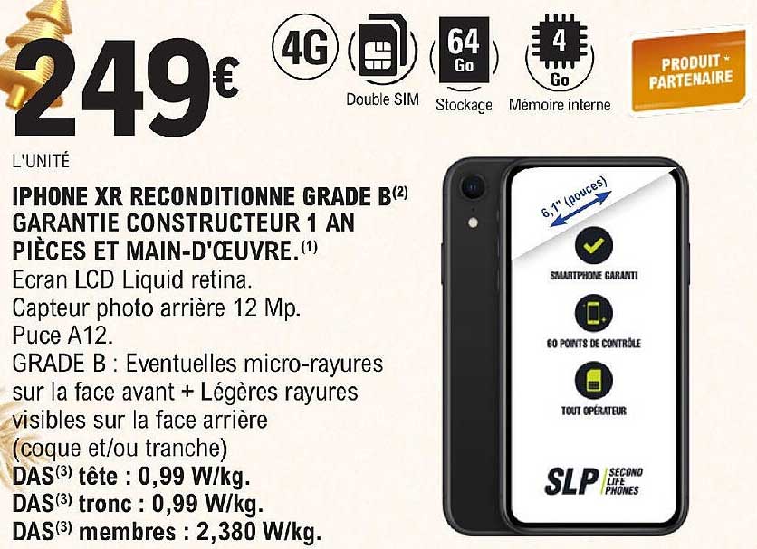 iPhone xr reconditionné grade b