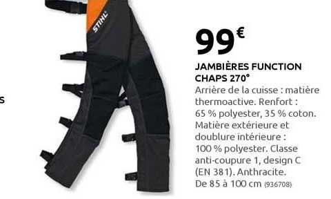 jambières function chaps 270°