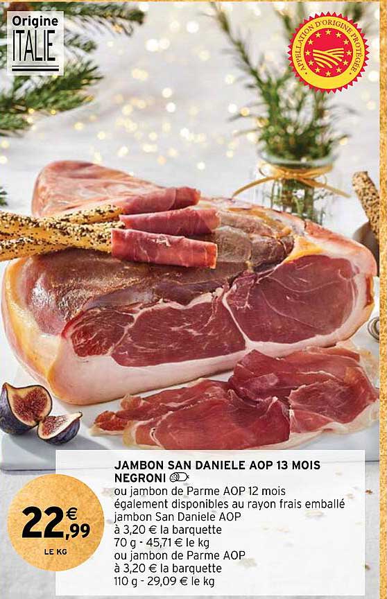 jambon san daniele aop 13 mois negroni