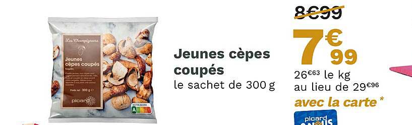 jeunes cèpes coupés