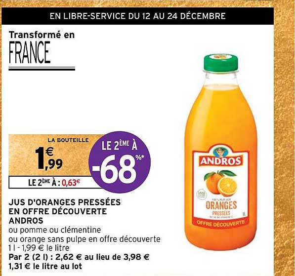 jus d'oranges pressées en offre découverte andros