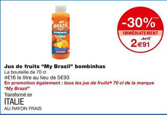 jus de fruits "my brazil" bombinhas