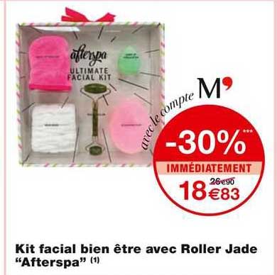 kit facial bien être avec roller jade "afterspa"